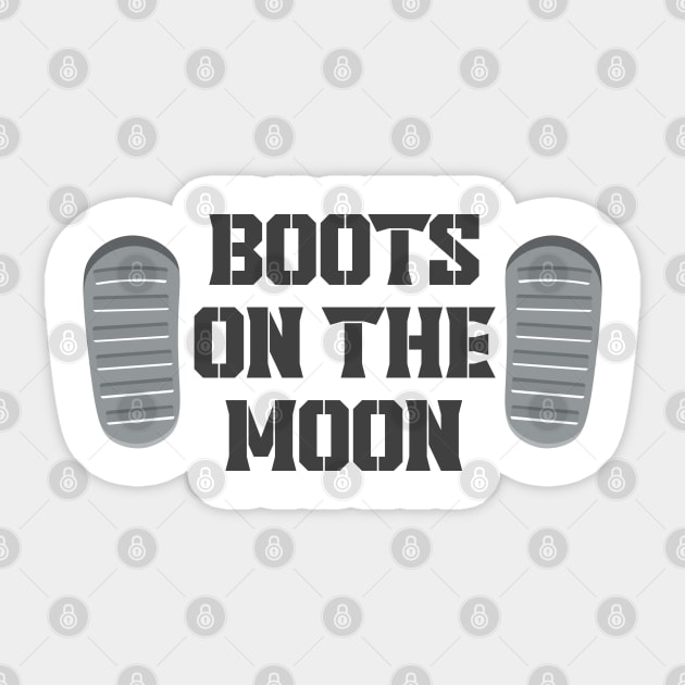 Boots on the Moon Sticker by TipsyCurator